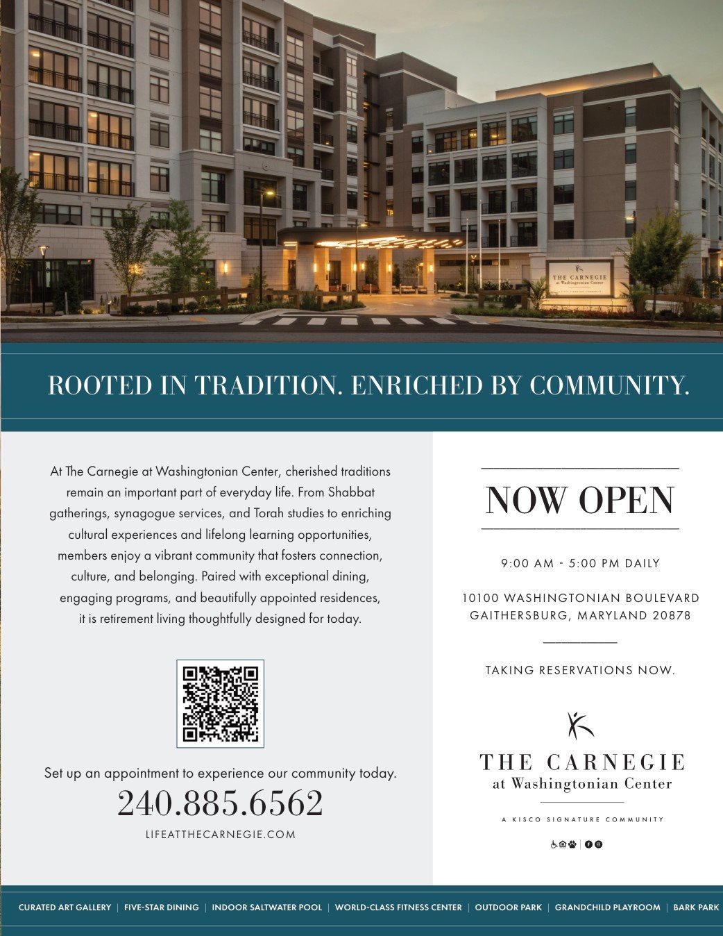 The Carnegie full-page advertisement from Washington Jewish Journal