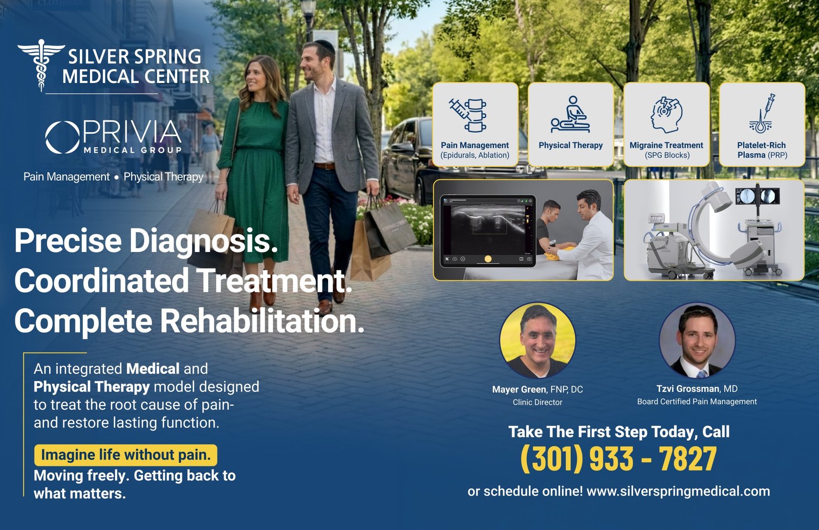 Silver Spring Medical Center advertising spread from Washington Jewish Journal