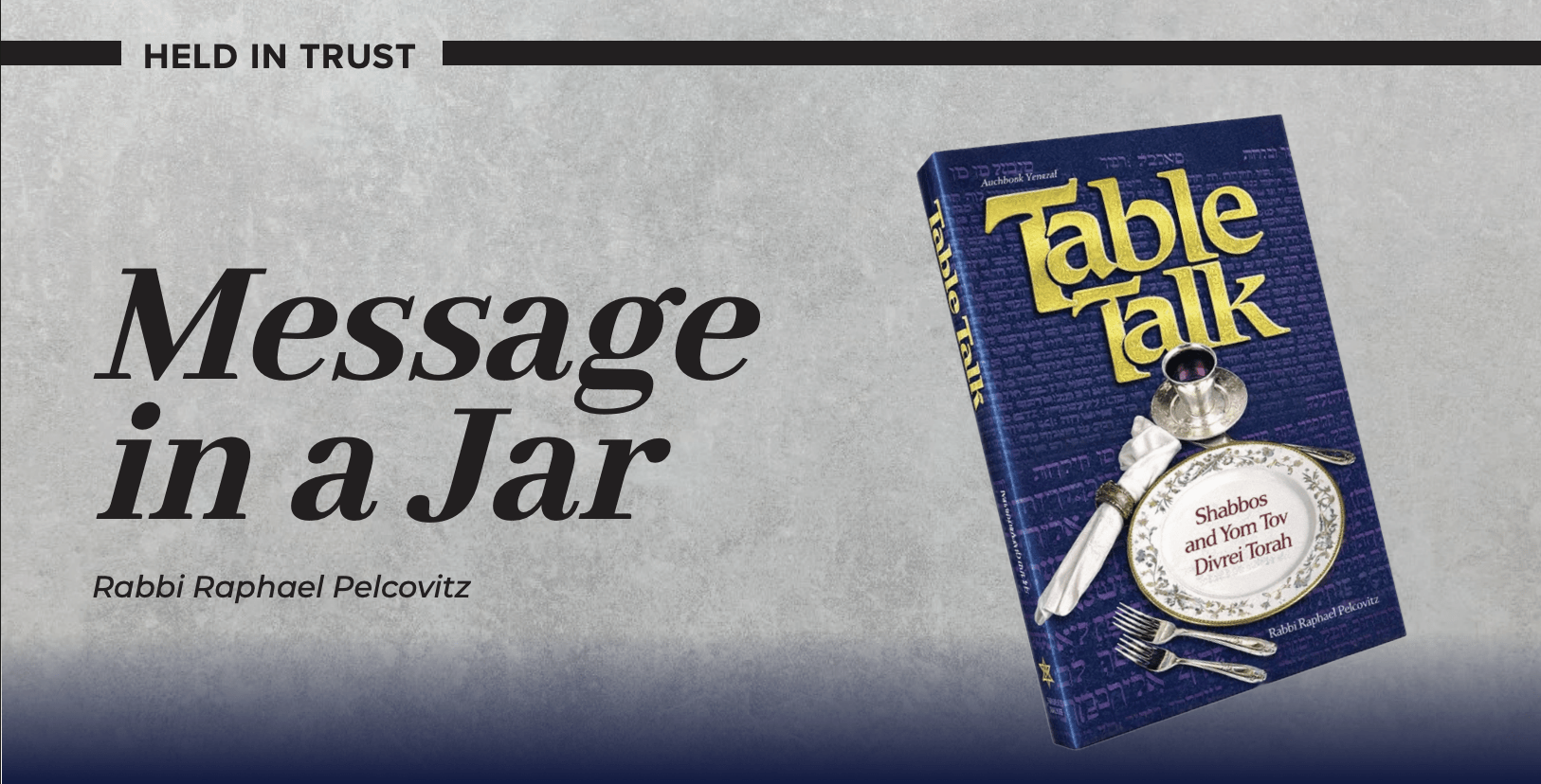 Rabbi Raphael Pelcovitz teaching a Torah insight on the manna in the wilderness