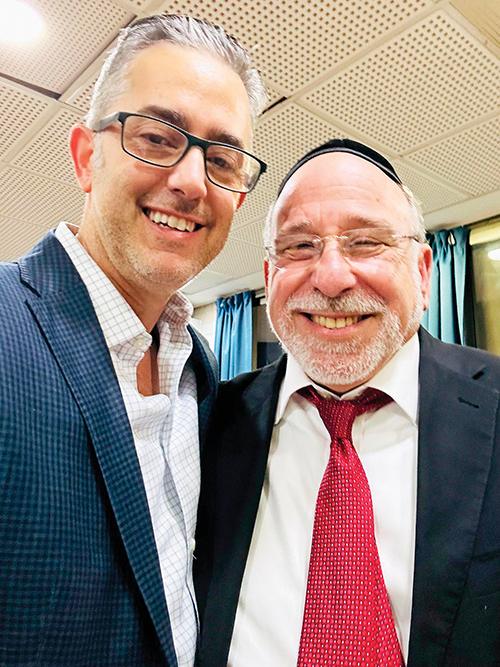 Avi Ciment with Rabbi Shraga Gross, respected Torah educator and son of Rav Sender Gross of Miami Jewish education legacy