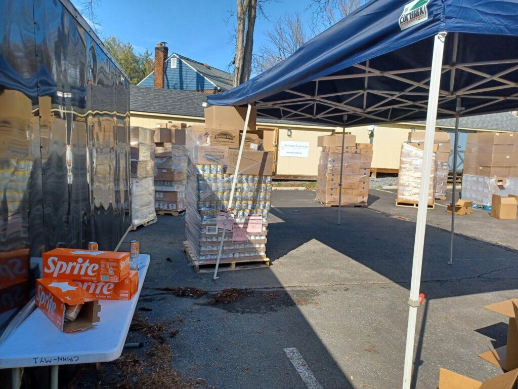 Students from Yeshiva of Greater Washington packing kosher-for-Passover food for Yad Yehuda families in Silver Spring Maryland
