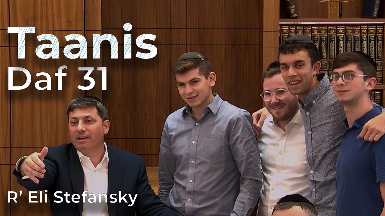 Reishit students joining Rabbi Eli Stefansky for Taanis Daf 31