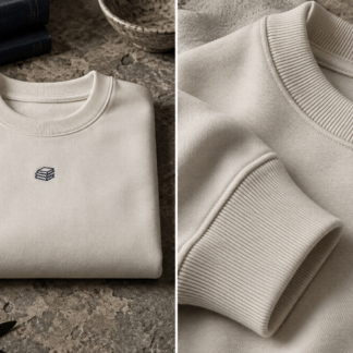 The Ivory Signature Crewneck by Washington Jewish Journal — product and detail views